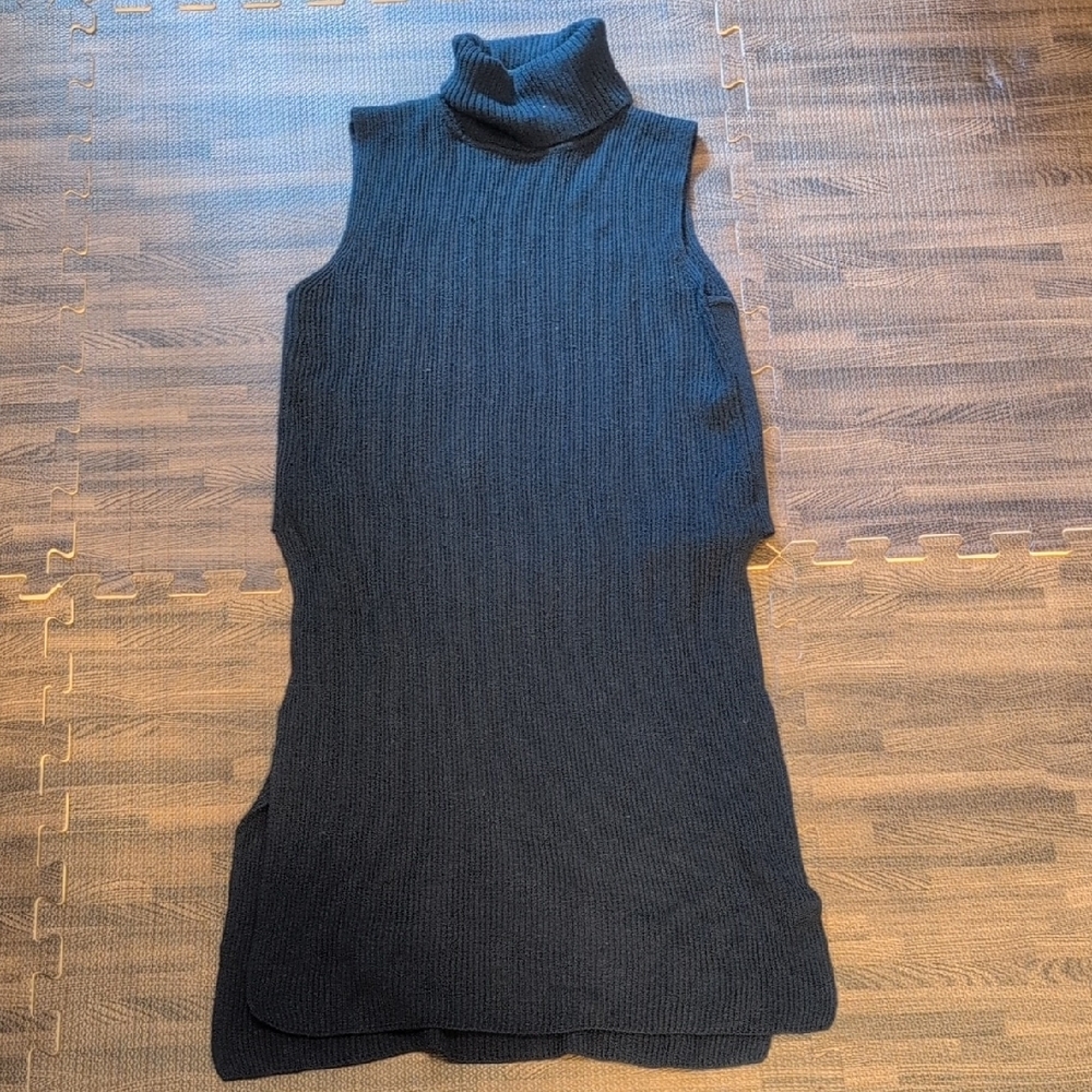 Worth New York Ribbed Turtleneck Sweater Dress Size Small
